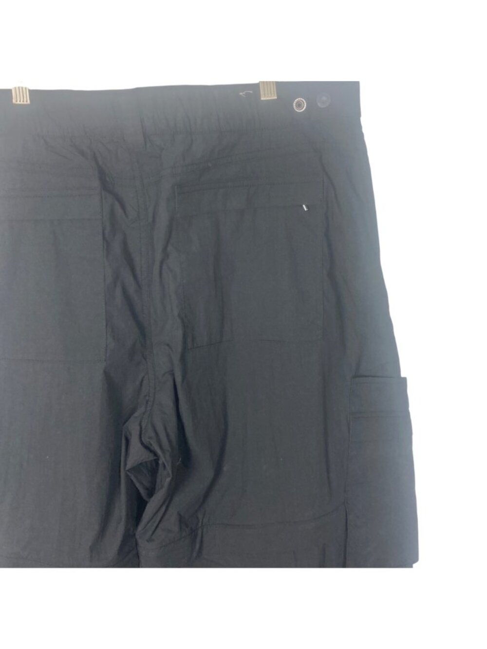Gap x Beis Pant Womens 12 Convertible Cargo Barrel Black Wide Leg Travel Utility - Picture 10 of 11